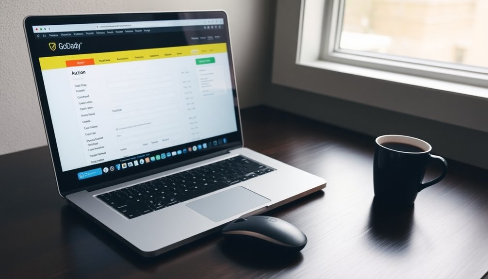 godaddy auctions account setup